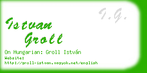 istvan groll business card