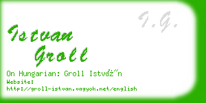 istvan groll business card